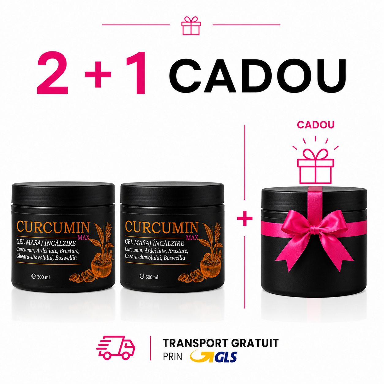 Pachet 2+1 Gel Curcumin 300 ml