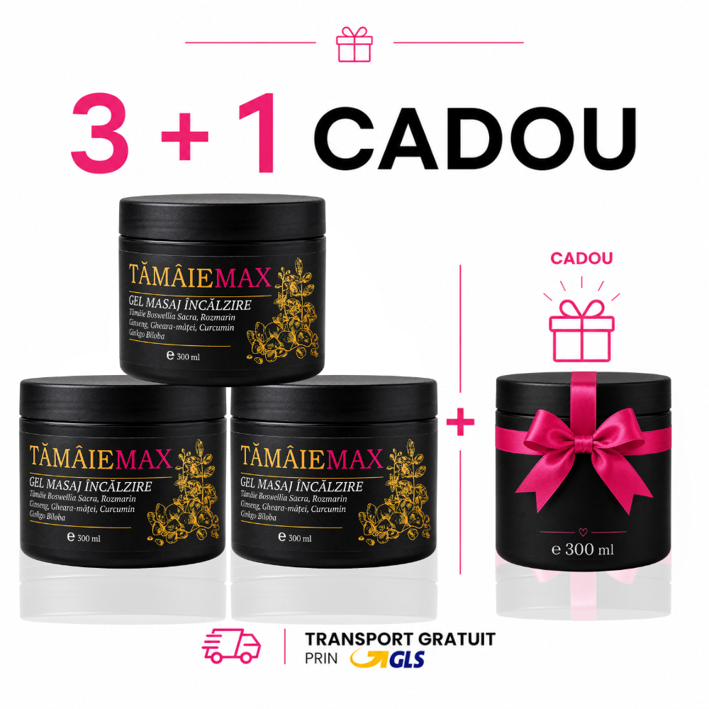 Pachet 3+1 Tămâie MAX – Gel Masaj 300ml
